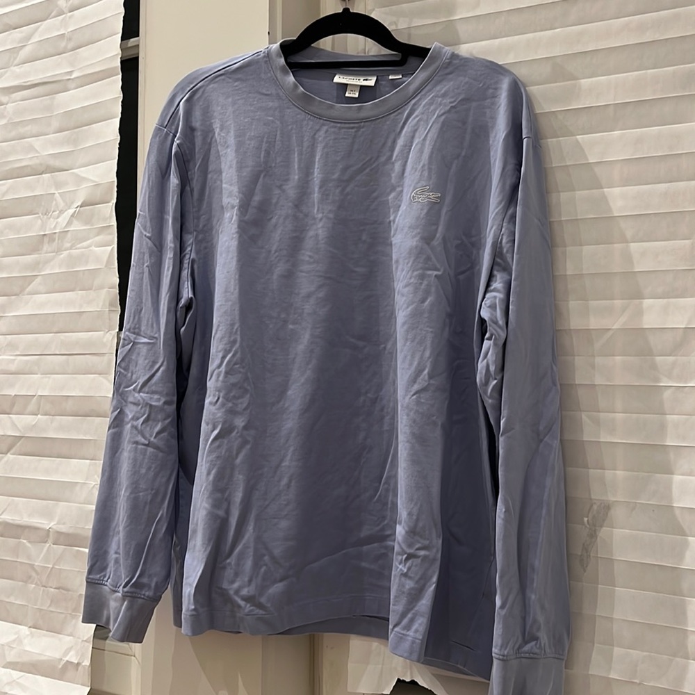 Men’s Lacoste periwinkle long sleeve shirt size XXL